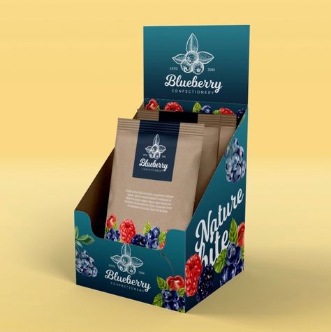 Display Boxes Ideas, Retail Box Packaging, Display Box Packaging, Display Packaging Design, Product Stand Display, Snack Display Ideas, Display Stand Design Ideas, Display Box Ideas, Cardboard Display Design