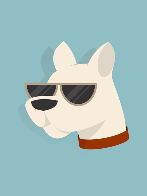 The Hipster Dog by Farias Maiquita, via Behance Dog Graphic Illustration, Character Flat Design, Hipster Dog, Retro Character, Retro Dog, Animal Art Prints, Character Flat, Dog Projects, Graphic Inspiration