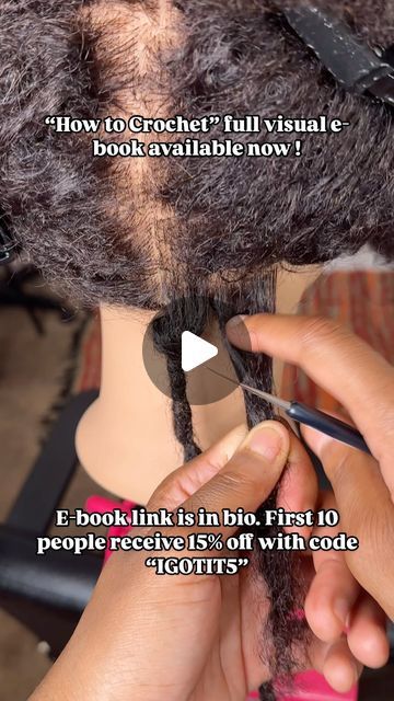 Jackson Ms & ATL Major Loc Repair Specialist on Instagram: "Do your want to boost you income ? Purchase my full visual “How to crochet” e-book! Link is located in bio. This e-book is 12 pages full of video tutorials no need to read anything ! I will be the teacher and you will be my student.   Topics in this E-book include  •how to hold a crochet tool •how to repair a lock •how to do instant locs •how to fix frizz with crochet •how to reattach a loc  #locs #jacksonms #jacksonmshairstylist #jacksonmshairstylist #jacksonmslocs #locsforwomen #locstyles #locstylesforwomen #mymylocz #vicksburgmississippi #vicksburgms #vicksburgmslocs #jacksonmsloctician #studsthatdohair  #locextentions #womenwithlocs #ebook" How To Do Instant Locs, How To Fix Locs, Instant Locs Natural Hair, Loc Repair, Starting Dreads, Instant Locs, Loc Extensions, Jackson Ms, Natural Hair Updo