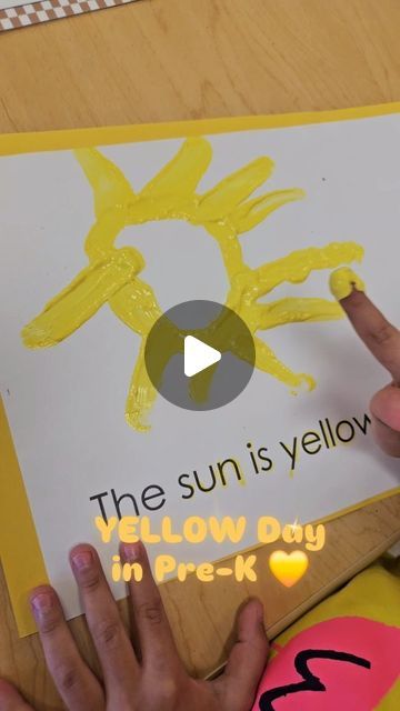 Yellow Art For Preschool, Yellow Preschool Activities, Color Yellow Activities For Preschool, Yellow Activities For Preschool, Yellow Day Activity, Yellow Day Activities Preschool, Creative Art Activities, Pre K Teacher, Yellow Theme