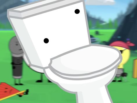 Toilet Inanimate Insanity, Funny Objects, Inanimate Objects, Inanimate Insanity, In The Corner, I Dont Have Friends, Comfort Characters, Pin It, Funny Images