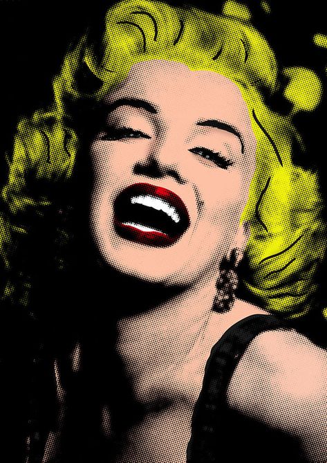 Pop Art Marilyn, Marilyn Monroe Pop Art, Marilyn Monroe Painting, Marilyn Monroe Artwork, Half Tone, Marilyn Monroe Portrait, Marilyn Monroe Fashion, Marilyn Monroe Art, Pop Art Comic