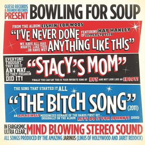 "Stacy's Mom" by Bowling For Soup was added to my My shit playlist on Spotify Stacy's Mom, Fountains Of Wayne, Bowling For Soup, Stacys Mom, Mom Song, Bad Moms, Music Collage, Music Mood, Lets Do It