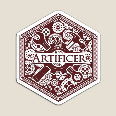 Dnd Artificer Aesthetic, Dnd Kit, D&d Artificer, Dnd Artificer Artillerist, Dnd Class Emblems, D&d Artificer Armorer, Artificer Class Dnd, Artificer Aesthetic, Artificer Dnd