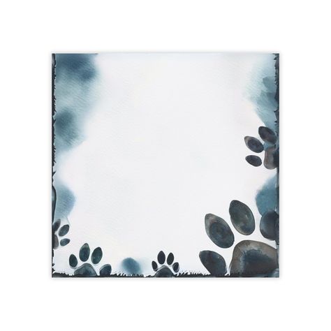 Dog Paws Post-it® Note Pads - designer - dog paw prints, rustic watercolor border, black blue, gift for dog lovers - 50 sheets, 2 sizes Dog Paw Prints, Watercolor Border, Rustic Watercolor, Post It Note, Note Pads, Designer Dog, Dog Paw Print, Blue Gift, Dog Paw