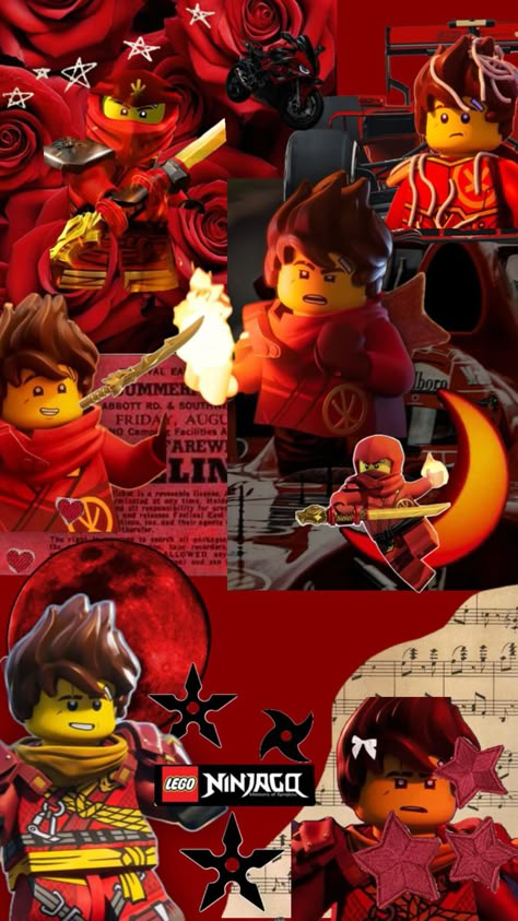 Skylor Ninjago, Lego Ninjago Wallpaper, Kai From Ninjago, Lego Kai, Ninjago Wallpaper, Ninjago Pictures, Ninjago Images, Random Collage, Kai Ninjago