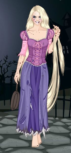 Horror!Rapunzel -SommerTime  #disney #princess #horror #halloween #SommerTime Creepy Disney Princess, Disney Gone Bad, Creepy Disney, Emo Disney, Twisted Princesses, Dark Disney Princess, Goth Disney, Disney Horror, Alternative Disney