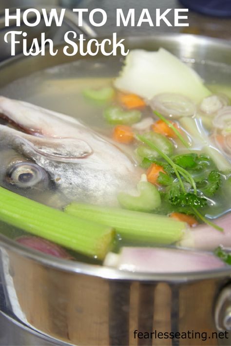 It's amazing so few people know how to make fish stock anymore. It is so easy! Learn how in this simple video demo. Fish Stock Recipe, Fish Head Soup, Seafood Soup Recipes, How To Make Fish, Seafood Stock, Stock Recipes, Bone Broth Recipe, Simple Video, Fish Stock