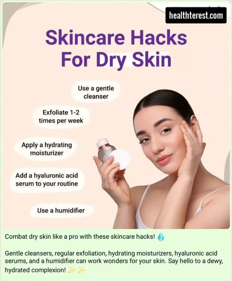 tips for dry skin #skincare Basic Skincare Routine Dry Skin, Daily Skincare Routine For Dry Skin, Skincare Steps For Dry Skin, Normal To Dry Skin Skincare Routine, Dryskin Skincare Routine, Tips For Dry Skin, Hydrating Moisturizer, Hyaluronic Acid Serum, Skin Skincare