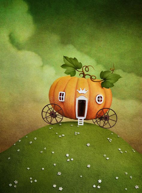 Carriage Illustration, Orange Cartoon, Pumpkin Coach, Cartoon Pumpkin, Pumpkin Carriage, Thanksgiving Greeting Cards, Vinyl Backdrops, Printed Backdrops, Fabric Backdrop