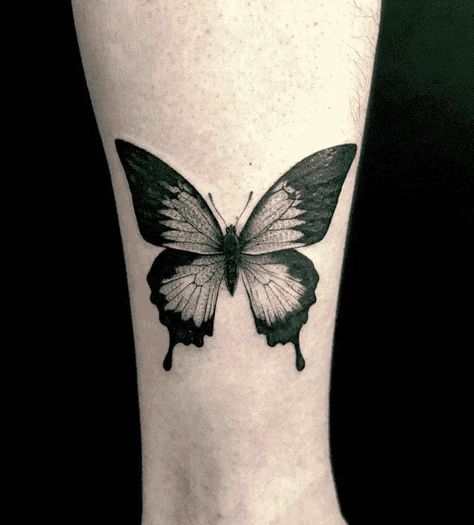 Black Ink Butterfly Tattoo, Goth Butterfly Tattoo, Gothic Butterfly Tattoo, Dark Butterfly Tattoo, Tattoo Ideas Butterfly, Butterfly Tats, Butterfly Tattoo Design, Butterfly Tattoos Images, Black Butterfly Tattoo