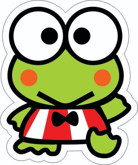 Kerropi Drawings, Keroppi Drawing, Keropi Sanrio, Frog Sanrio, Hello Kitty Frog, Hello Kitty Desenho, Hello Kitty Birthday Theme, Hello Kitty Keroppi, Hello Kitty Book