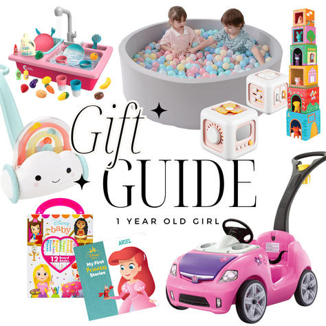 gift guides, baby gift guide, holiday wishlist, gift guide for kids, gift guides for babies Christmas Gifts For 1 Year Baby Girl, Gift Ideas For 1 Year Baby Girl, Gifts For 1 Year Baby Girl, One Year Old Christmas Gifts, Birthday Gift Guide, Big Christmas Gifts, Princess Story, Girl Gift Ideas, Baby Ball Pit