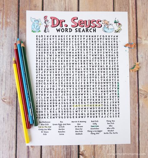 Free Printable Dr. Seuss Jokes | artsy-fartsy mama Dr Seuss Word Search, Dr Seuss Worksheets, Baby Shower Games Free Printables, Library Worksheets, Baby Shower Games Free, Kid Friendly Jokes, Quirky Books, Dr Seuss Classroom, Dr Seuss Activities