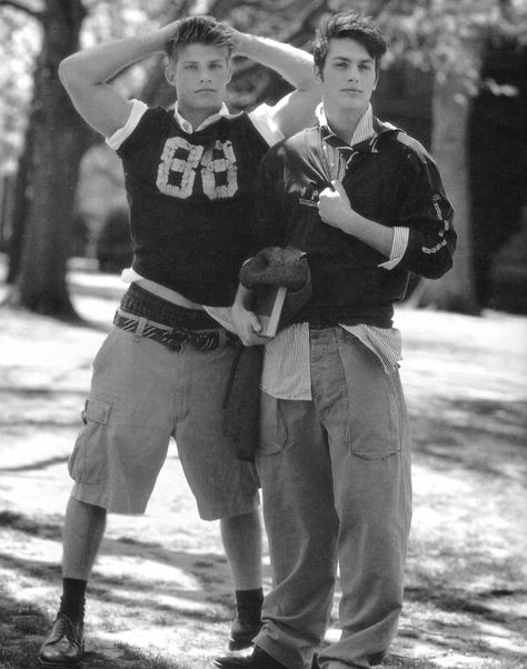 Chris Carmack and Nick Clark by Bruce Weber for Abercrombie & Fitch (Fall 2000) #ChrisCarmack #BruceWeber #NickClark #malemodel #model #actor #af #anf #abercrombie #abercrombieandfitch #bw #nyc Abercrombie Models, Nick Clark, Abercrombie And Fitch Outfit, Chris Carmack, Abercrombie Men, Bruce Weber, Y2k Men, Vintage Preppy, Hate Men