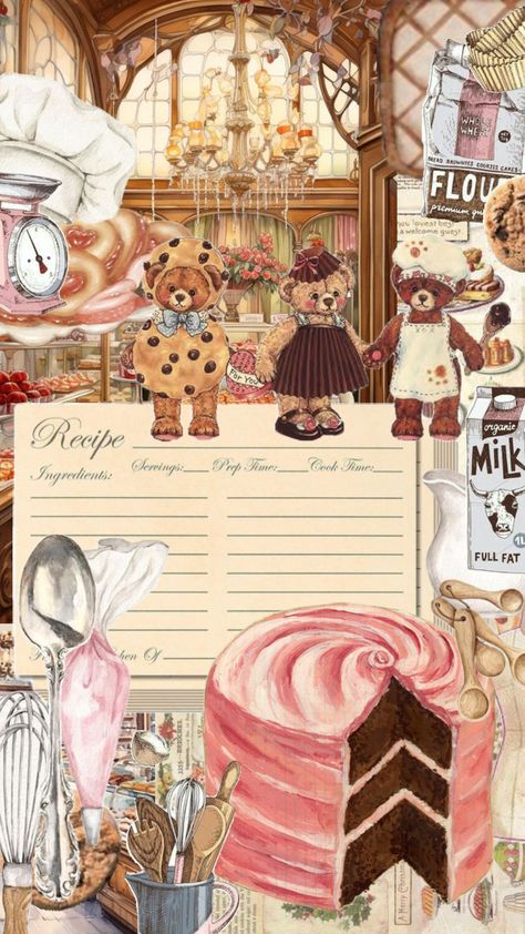 #baking #bakingaesthetic #cute #animals #cake #bakery #frenchaesthetic #art #wallpaper Bakery Wallpaper, Bakery Background, Baking Wallpaper, Animals Cake, Bakery Design Interior, French Aesthetic, Chanel Art, Cake Bakery, Pretty Backgrounds