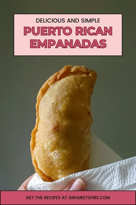 Experience the irresistible allure of Puerto Rican Empanadas, where flaky pastry embraces a savory symphony of seasoned meat fillings. Portable and customizable, these mouthwatering turnovers blend convenience and culinary artistry. Empanadas Puertorriqueñas, Traditional Empanadas Recipe, Empanadas Recipe Dominican, Puerto Rican Guava And Cheese, Shrimp Empanadas Puerto Rican, Puerto Rican Empanada Filling Recipes, Puerto Rican Empanadas Dough, Pastellios Recipe Puerto Rico, Pastelles Puerto Rican