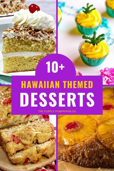 Hawaiian Themed Desserts, Luau Recipes, Luau Desserts, Hawaii Desserts, Hawaiian Dessert Recipes, Hawaiian Party Food, Ono Kine Recipes, Luau Party Food, Hawaiian Desserts