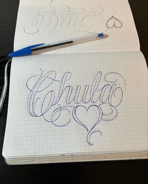 Chula Drawing, Cholo Style Letters, Chicano Lettering Drawing, Chicana Lettering, Cholo Drawing Easy, Chula Tattoo, Cholo Writing, Chicano Pen Art, Chicano Style Drawing