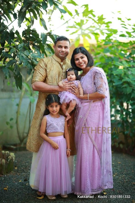 #ethereal #etherealkochi #stitchedsaree #readytowearsaree #mauveobsessions #mauvesaree #mauvedress #applique #handembroidery #handcrafted Birthday Stills, Couples Dress, Mommy Daughter Dresses, Marathi Saree, Mom Daughter Matching Dresses, Baby Photography Poses, Family Dress, Mother Daughters, Cradle Ceremony