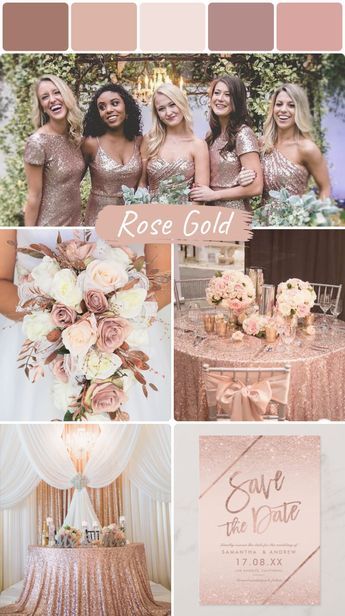 Champagne Rose Wedding, Gold Save The Dates, Quinceanera Planning, Wedding Motifs, Champagne Rose, Handsome Prince, Wedding Fall, Clay Flowers, Wedding Wishes