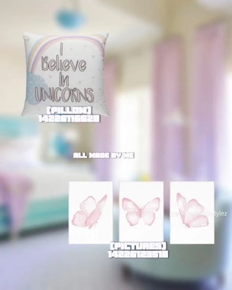 Bloxburg Unicorn Decal Codes, Unicorn Decals Bloxburg, Pillow Decal Codes, Bloxburg Kids Room Decal Codes, Rug Codes, Boys Room Decals, Batman Room, Unicorn Decal, Unicorn Picture