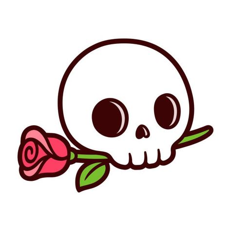 480+ Drawing Of Simple Skull Tattoo Designs Stock Illustrations, Royalty-Free Vector Graphics & Clip Art - iStock Simple Skull, A Skull, Rose Tattoo, Skull Tattoo, White, Art