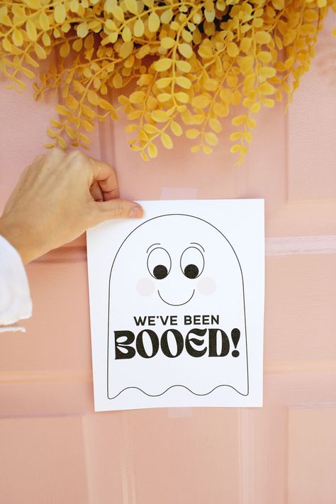 You've Been Booed! (Free Printable) - Childhood Magic Free You’ve Been Booed Printable, You've Been Booed Free Printable, You've Been Booed Printable, Booed Printable, Bat Light, Been Booed, You've Been Booed, Paper Bat, Boo Sign