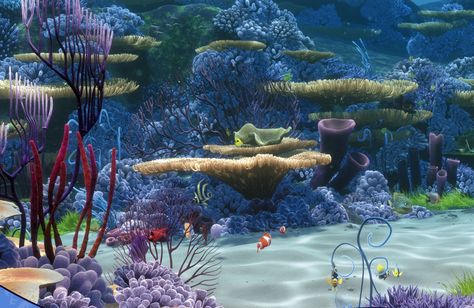 Finding Nemo - Great Barrier Reef where Nemo lives Ocean Underwater, Water Background, Ocean Wallpaper, Finding Nemo, Aquarium Backgrounds, Disney Dream, Sealife, Animation Studio, Underwater World