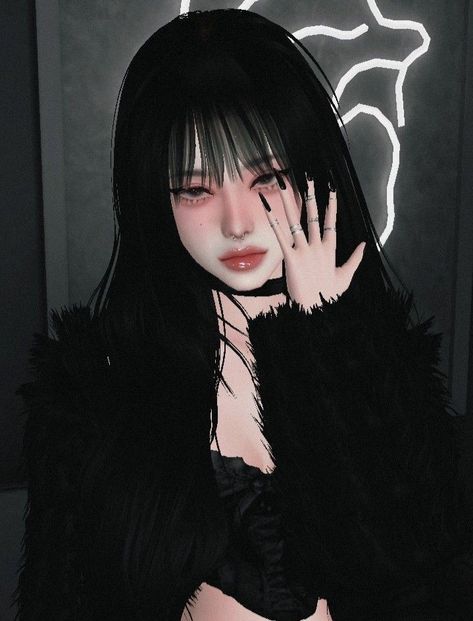 Imvu Hair Ideas, Imvu Hair, Avatar Black, Imvu Fits, Black Hair Anime Guy, Imvu Girl, Black Hair Aesthetic, Imvu Outfits, Imvu Outfits Ideas Cute