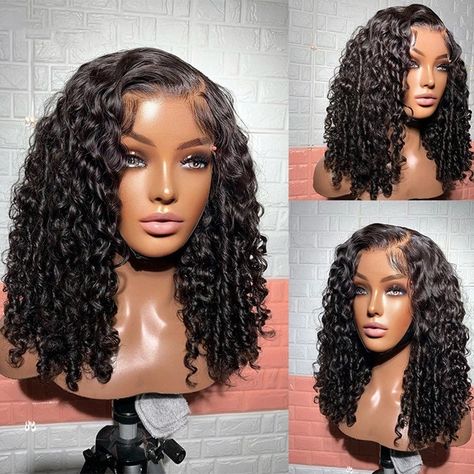 PRODUCT DETAILS Hair Color: Natural (No Color) Hair Density: Medium Hair Length: 18 Inches Hair Texture: Deep Curly Hair Type: Indian Remy Type of Lace: HD Lace Wig Cap Construction: 13 by 4 Lace Front, Glueless  Wig Cap Size: See Measurement Chart. Extra Small is available (Head Circumference < 21/2.5 Inches) Unless listed as "In Stock," wigs are Made to Order. Customization options are available for wigs; if interested, please reach out to us (note that prices may vary). FREQUENTLY ASKED QUEST Medium Hair Length, Curl Wig, Wig Shop, Hd Lace Wig, Hair Care Oil, Curly Hair Types, Indian Remy Hair, Glueless Wig, Professional Hairstylist