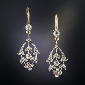 Bijoux Art Nouveau, Earrings Ideas, Edwardian Jewelry, Jewelry Advice, Diamond Drops, Diamond Stud, Stunning Jewellery, Diamond Drop Earrings, Pretty Jewellery