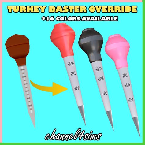 TS4: Turkey Baster Override | Patreon Turkey Baster, Turkey Dinner, Kitchen Utensils, The Kitchen, I Hope, Red