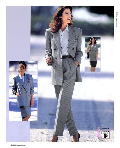 Women Suits Trends #womensuit #women #fashion #sneakers #fashionactivation #suittrend 1990s Fashion Trends, Style Année 90, Look Office, 80’s Fashion, Mode Costume, Fashion 80s, Corporate Fashion, 80s And 90s Fashion, Women's Suits