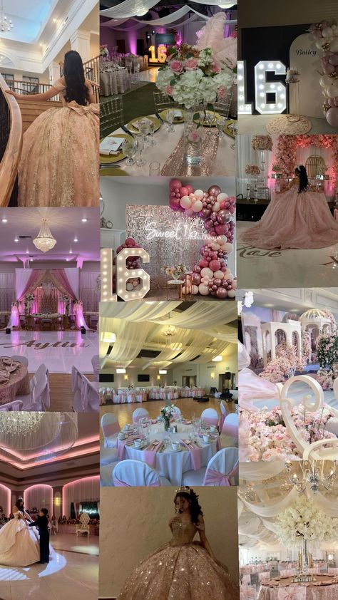 my sweet16/quince inspo xx Sweet 16 Butterfly Theme, Big Sweet 16, Qenseñera Ideas, Sweet 16 Theme Ideas, Quinceanera Ideas Themes, Fairytale Quince, Pink Quince Theme, Dream Quinceanera, Quince Themes