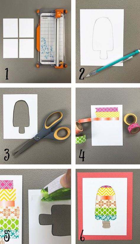 Step by Step Tutorial: HOW TO MAKE WASHI TAPE CRAFT Diy With Washi Tape Craft Ideas, Washi Tape Ideas For Kids, Washi Tape Crafts For Kids, Fun Summer Crafts For Kids, Washi Tape Art, Diy Washi Tape Crafts, Teachers Assistant, June Art, Camp Projects