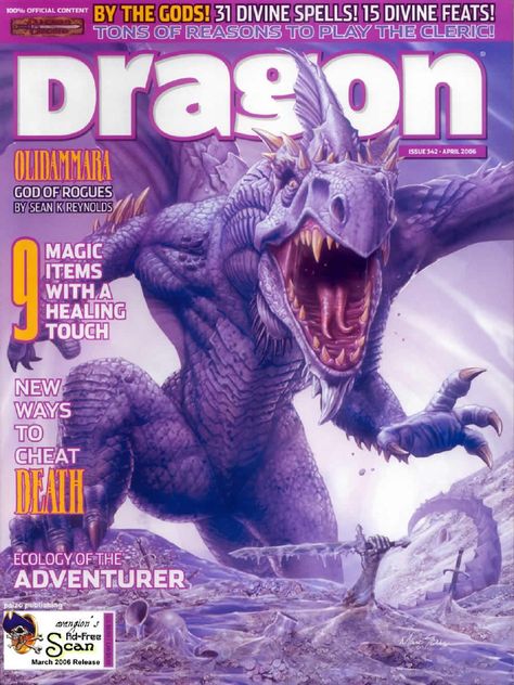 dragon magazine #342 Dragon Magazine, Chromatic Dragon, Healing Magic, Healing Touch, Modern Fantasy, Price Guide, Wizards Of The Coast, Fantasy Rpg, Dragon Art