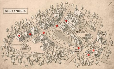 Alexandria Alexandria Twd, The Walking Dead Alexandria, Alexandria Map, The Walking Dead Tv, Apocalypse Survival, Fear The Walking, Fear The Walking Dead, Stuff And Thangs, Zombie Apocalypse