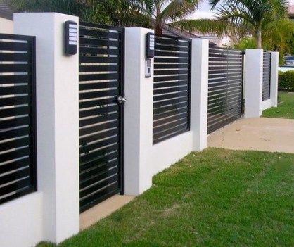 The best gate design ideas that you can copy right now in your home 19 Gard Modern, Pagar Modern, Tor Design, House Fence, Bilik Idaman, Pelan Rumah, House Fence Design, Modern Fence Design, Privacy Fence Designs