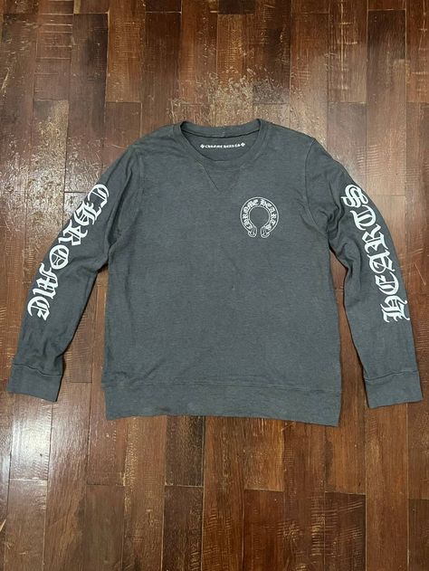 Chrome Hearts Chrome Hearts Horseshoe Crewneck Sweatshirt | Grailed Men's Tops, Chrome Hearts, Crewneck Sweatshirt, Long Sleeve Tshirt Men, Crew Neck Sweatshirt, Crew Neck, Sweatshirts, Mens Tshirts, Mens Tops