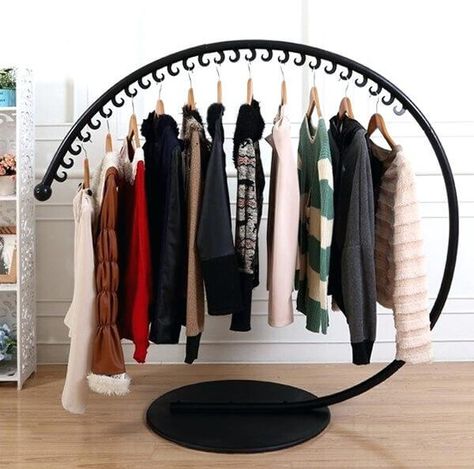 floor standing circular clothes racks, custom made circular clothing display racks for sale Clothing Display Rack, Hanging Clothes Rack, Clothing Rack Display, Clothing Store Displays, Hanging Clothes Racks, Clothing Displays, Metal Furniture Design, Hanger Design, Display Furniture