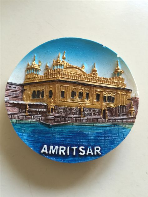 My own fridge magnet - Amritsar, India Creative Drawings, Gold Money, Amritsar, Travel Souvenirs, Creative Drawing, Favorite Hobby, Travel Memories, Fridge Magnet, Clay Art