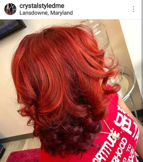 IG: @crystalstyledme Maryland Hairstylist Sandy Red Hair Black Women, Shades Of Red Hair On Black Women, Fall Red Hair Color Black Women, Vivid Red Hair Color On Black Women, Intense Red Hair Color On Black Women, Black Hair Inspiration, Strawberry Blonde Hair Color, Girl Hair Colors, Hair Tint