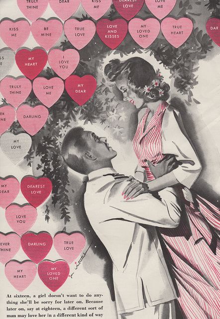 1949 Valentine Poster, Retro Valentines, Vintage Romance, My Funny Valentine, Romantic Valentine, Art Collage Wall, Vintage Valentines, Room Posters, Vintage Love