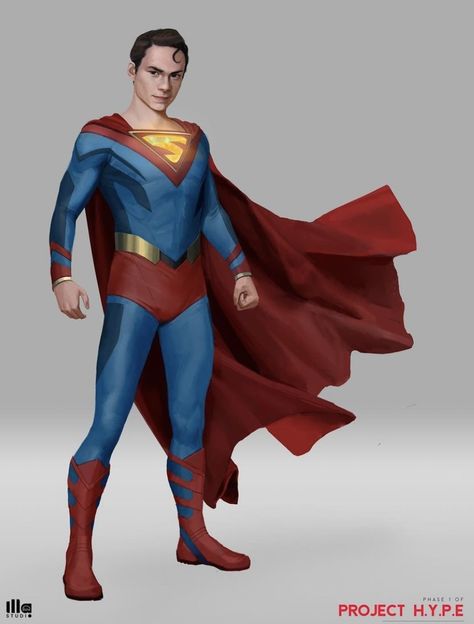 Superman Concept Art, Man Of Steel Costume, Batman Redesign, Superhero Art Projects, Superhero Designs, Superman Costumes, Batman Armor, Dc Comics Wallpaper, Superman Family