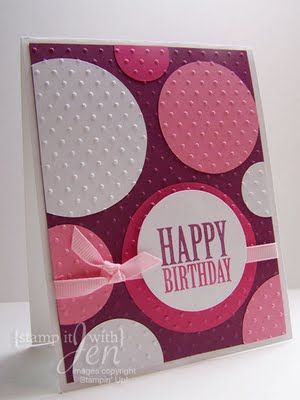 So cute!  -- could be done in any color -- could be good card for a guy in the right colors. Envelopes Decorados, Bday Cards, Cricut Cards, Embossed Cards, Happy Birthday Card, Card Sketches, Card Layout, Paper Crafts Cards, Creative Cards