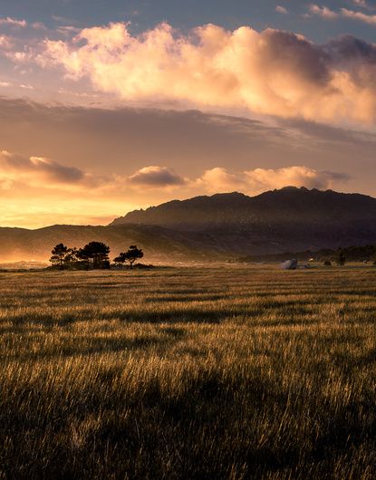 "Hazy Sunset in Carnota" by Sam Ponsford #fstoppers #Landscape #goldenhour #Mountain #Hazy Hazy Sunset, Cliff Sunset, Sunset Plant Aesthetic, Serengeti Sunset, Mustang Sunset, Golden Hour, North West, Spain, Surfing