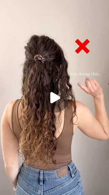 Jennie 🌷 | Curly Hair Care and Simple Hairstyle Tutorials on Instagram: "The half up hack everyone needs to see 🦁 

#halfuphairstyle #halfuphalfdown #hairstyletutorial #curlyhairstyles #hairhacks #curlyhair #curlsandwaves #hairstyles #hairstyleideas #hairtrends #viralhairstyles" Jennie Curly Hair, Simple Hairstyle, Hairstyle Tutorials, Big Forehead, Curly Hair Care, Half Up Hair, Half Up Half Down, Half Up, Wavy Hair