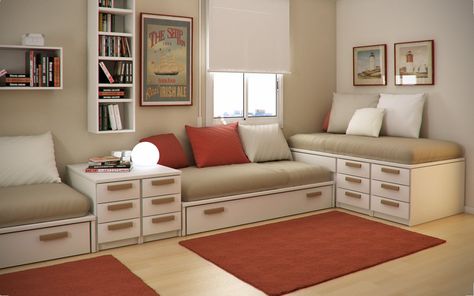 Making A Small Space Seem Large Space Kids Room, Space Saving Bedroom, Beds For Small Rooms, Small Kids Room, Space Saving Beds, Cool Kids Rooms, Study Room Design, Interior Minimalista, Dekorasi Kamar Tidur