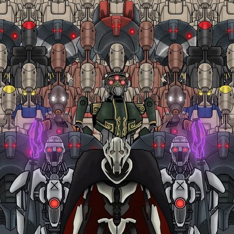 Separatists Star Wars, Star Wars Separatists, General Grievous Art, Star Wars Cis, Jedi Art, General Grievous, Battle Droid, Star Wars Trooper, Star Wars Characters Pictures